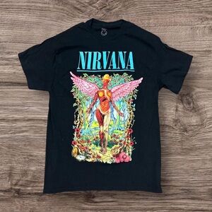 NIRVANA Black Tee with Vibrant Graphic